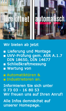 Jetzt neu bei SCEL-SYSTEMS: Automatiktüren und Industrietore - Lieferung, Einbau und Wartung