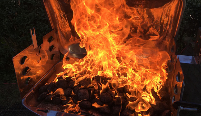 Brandgefahr beim Grillen!